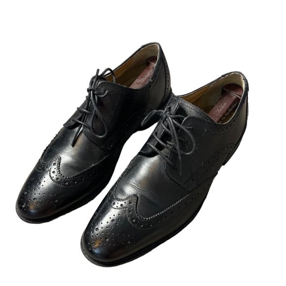 Florsheim Shoes Florsheim Black Wing Tip Lace Up Mens Dress Shoes